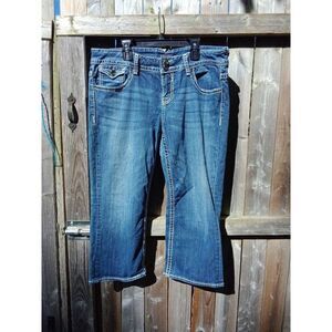 Vigoss The New York Capri Blue Jean Denim Juniors 13/14 Length 21
